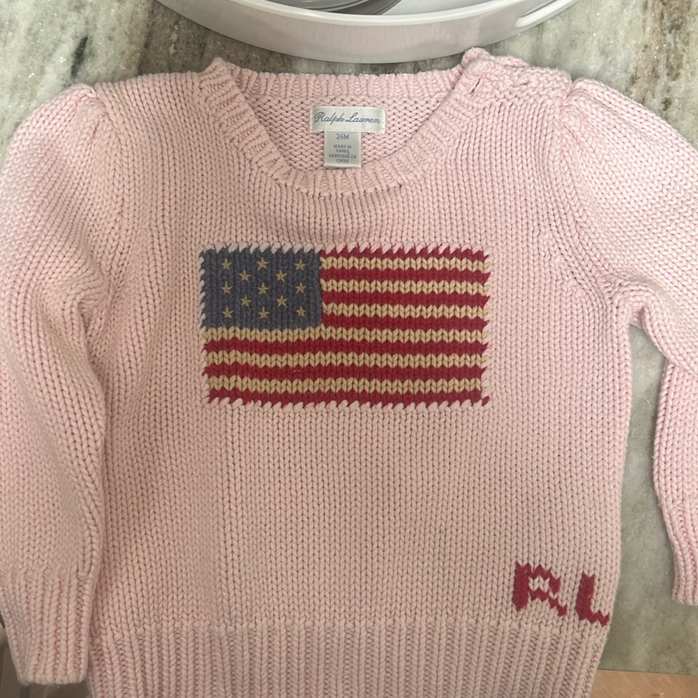 Ralph Lauren American flag sweater 2T 2 years girls